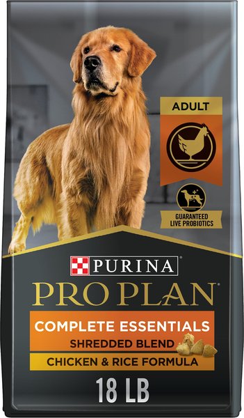 Purina Pro Plan High Protein Shredded Blend Chicken & Rice Formula with Probiotics Dry Dog Food, 18-lb bag slide 1 of 11