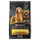 Purina Pro Plan Adult 7+ Shredded Blend Chicken & Rice Formula Dry Dog Food, 18-lb bag