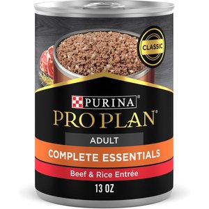 Purina Pro Plan Complete Essentials Beef & Rice Entree Wet Dog Food, 13-oz, case of 12