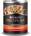 Purina Pro Plan Adult Beef & Vegetables Entree Slices in Gravy Canned Dog Food, 13-oz, case of 12