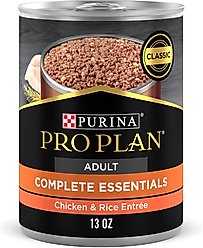Purina Pro Plan Complete Essentials Adult Classic Chicken & Rice Entree Canned Dog Food, 13-oz, case of 12