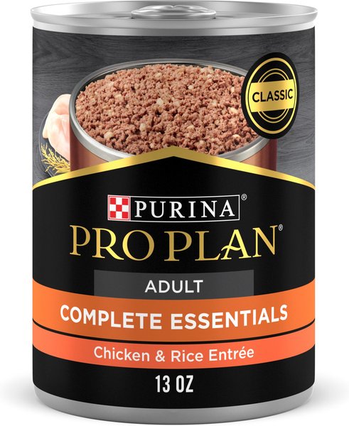 Purina Pro Plan Complete Essentials Adult Classic Chicken & Rice Entree Canned Dog Food, 13-oz, case of 12 slide 1 of 10