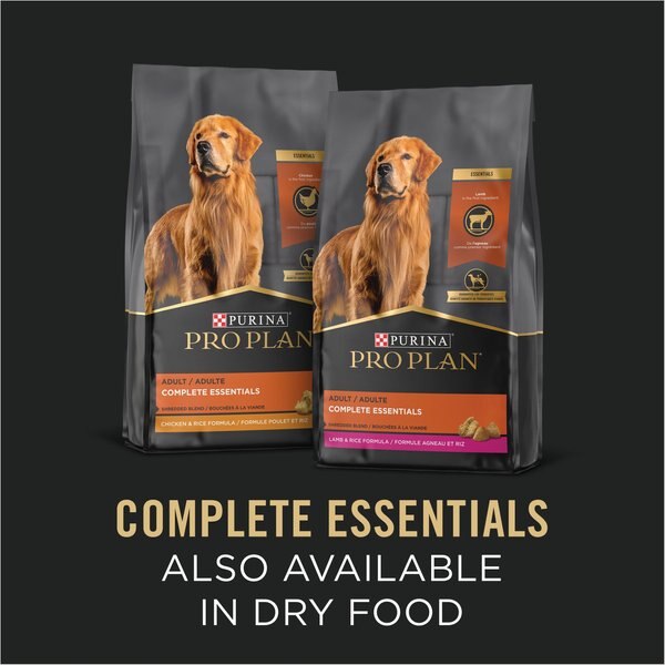 Show full view: Purina Pro Plan Complete Essentials Adult Classic Chicken & Rice Entree Canned Dog Food, 13-oz, case of 12 slide 7 of 10