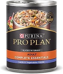 Purina Pro Plan Savor Adult Lamb & Vegetables Entree Slices in Gravy Canned Dog Food, 13-oz, case of 12