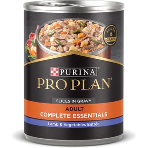 Purina Pro Plan Savor Adult Lamb & Vegetables Entree Slices in Gravy Canned Dog Food, 13-oz, case of 12