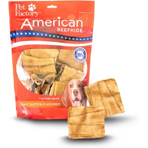 Pet Factory Beefhide Chips Peanut Butter Flavored Dog Hard Chews, 22-oz bag