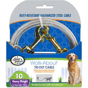 Four Paws Heavy Weight Tie Out Cable, 10-ft