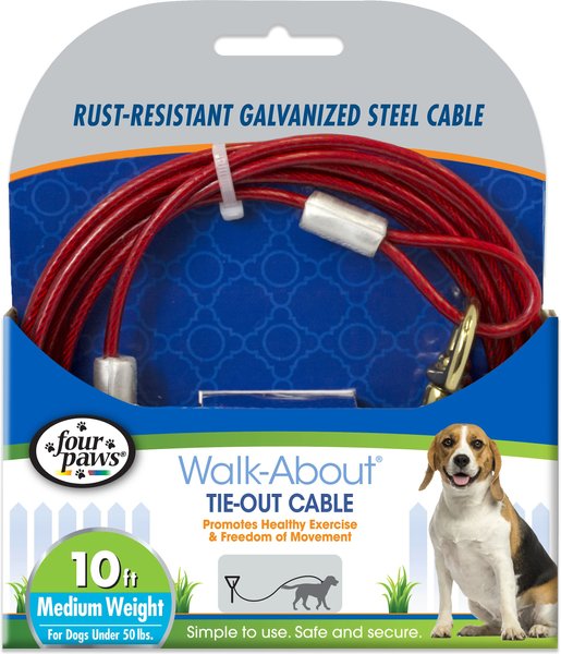 Four Paws Medium Weight Tie Out Cable, 10-ft slide 1 of 7