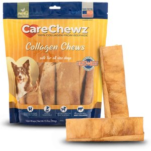 Pet Factory CareChewz 6 to 7-inch Collagen Wrap Chicken Flavored Dog Hard Chews, 15 count