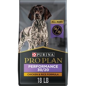 Purina Pro Plan Sport Performance All Life Stages High-Protein 30/20 Chicken & Rice Formula Dry Dog Food, 18-lb bag