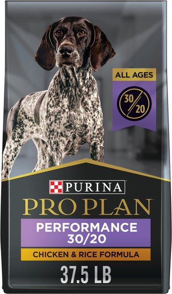 Purina Pro Plan 30/20 Chicken & Rice Formula Dry Dog Food, 37.5-lb bag slide 1 of 11