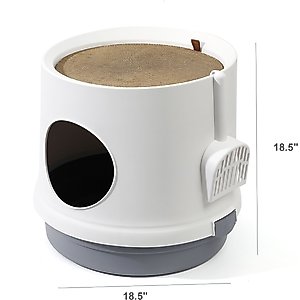 Hanamya Cat Litter Box with Scoop & Scratcher