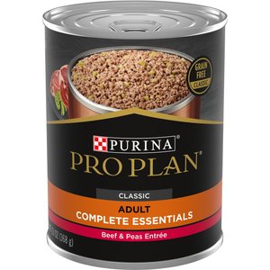 Purina Pro Plan Savor Grain-Free Adult Beef & Peas Entree Canned Dog Food, 13-oz, case of 12