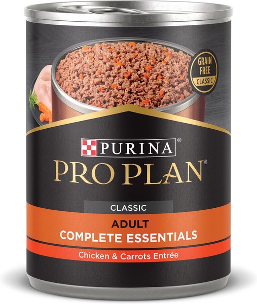 Purina Pro Plan Savor Adult Grain-Free Classic Chicken & Carrots Entree Canned Dog Food, 13-oz, case of 12 slide 1 of 10