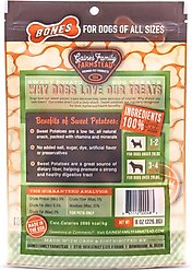 Gaines Family Farmstead Sweet Potato Bones Grain-Free Dog Treats, 8-oz bag slide 2 of 3