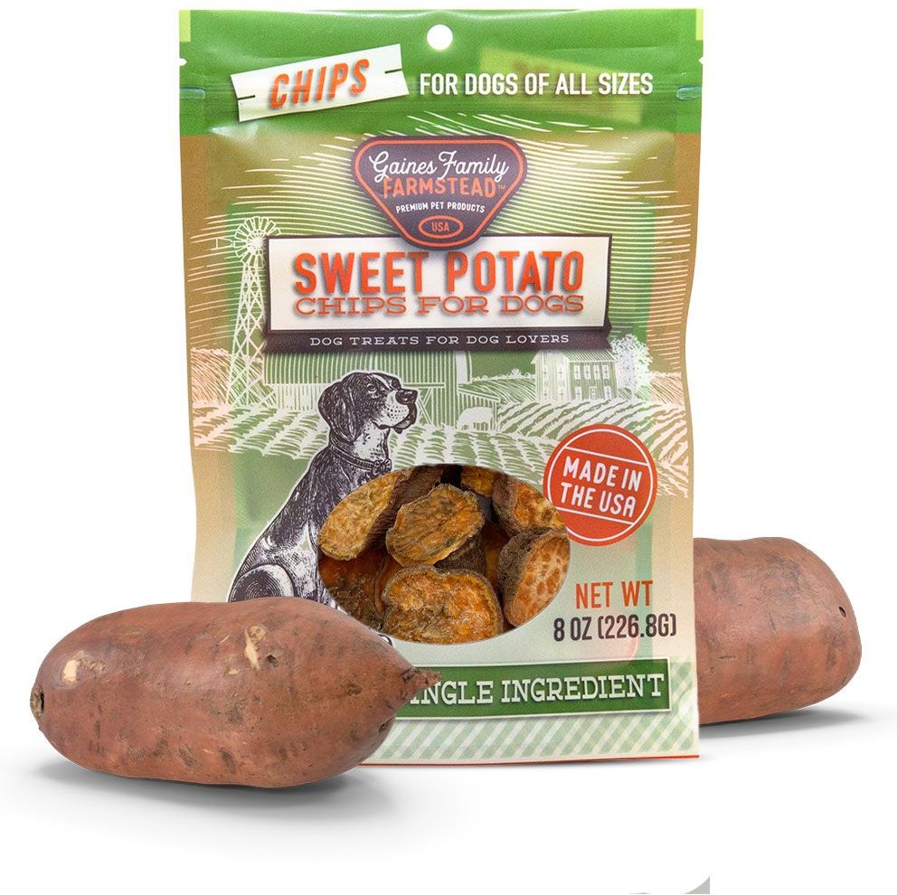 GAINES FAMILY FARMSTEAD Sweet Potato Chips GrainFree Dog Treats, 8oz