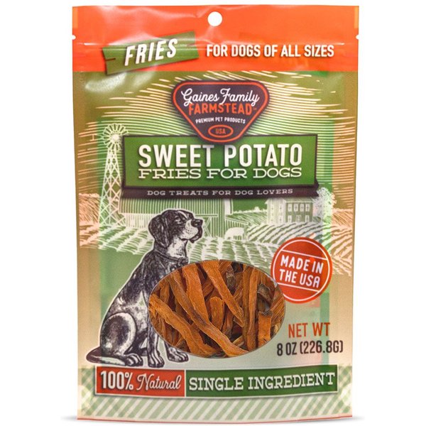 GAINES FAMILY FARMSTEAD Sweet Potato Fries Grain-Free Dog Treats, 8-oz ...