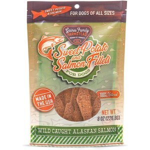Gaines Family Farmstead Sweet Potato & Salmon Fillets Grain-Free Dog Treats, 8-oz bag