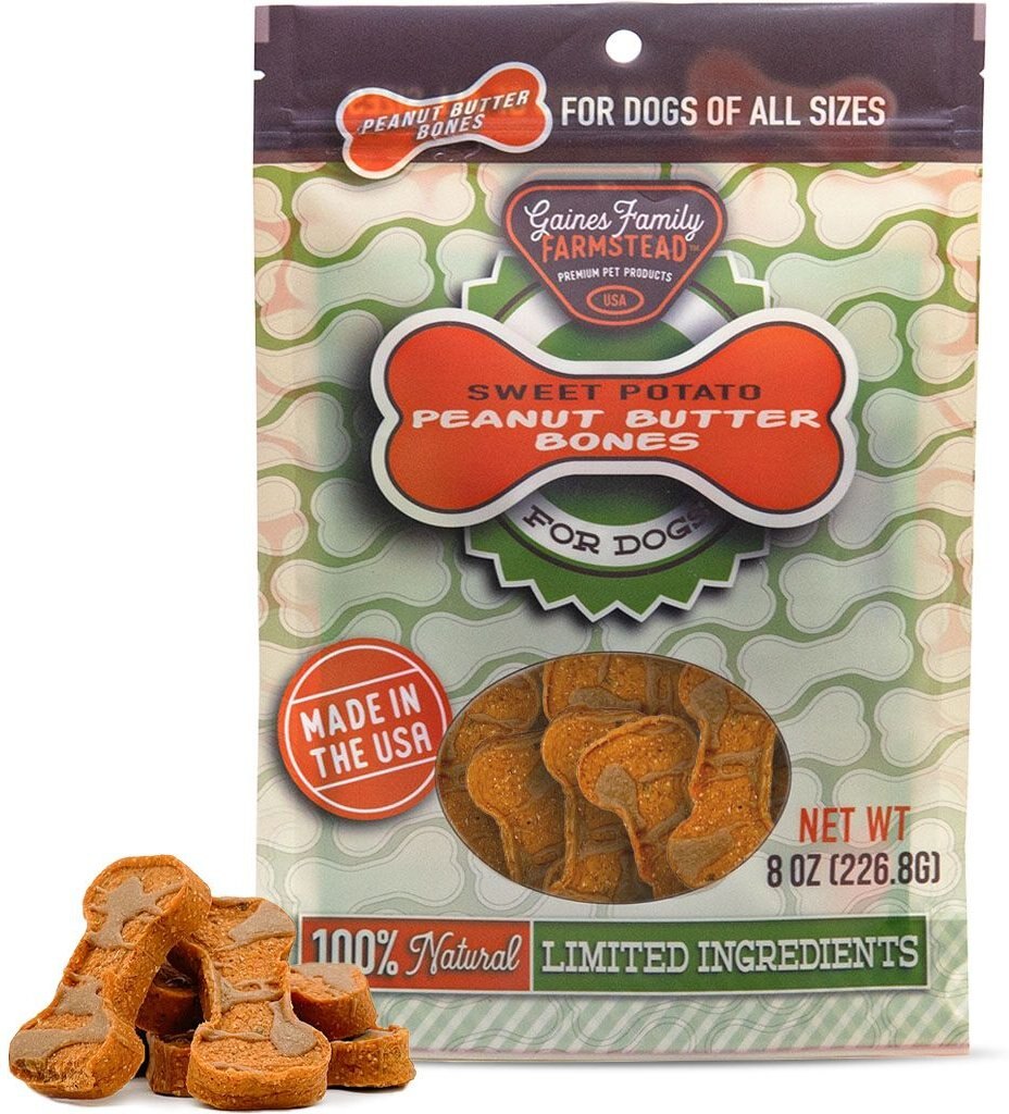 GAINES FAMILY FARMSTEAD Sweet Potato Peanut Butter Topped Bones Grain