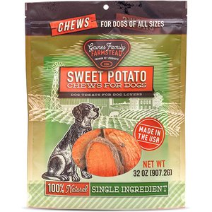 Gaines Family Farmstead Sweet Potato Chews Grain-Free Dog Treats, 32-oz bag