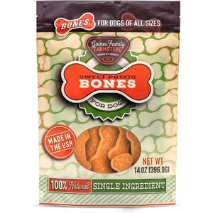Gaines Family Farmstead Sweet Potato Bones Grain-Free Dog Treats, 14-oz bag