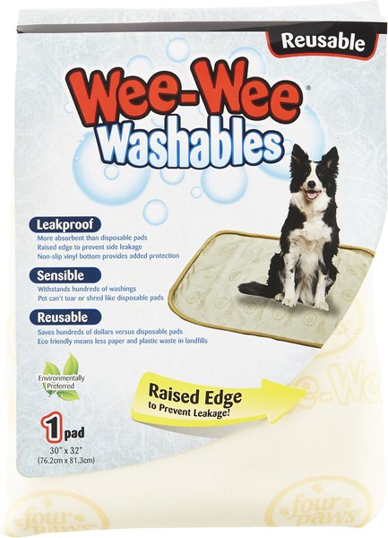  Four Paws Wee-Wee Washable Puppy Pad 30 X 32 Inches (1 Count)  : Pet Training Pads : Pet Supplies