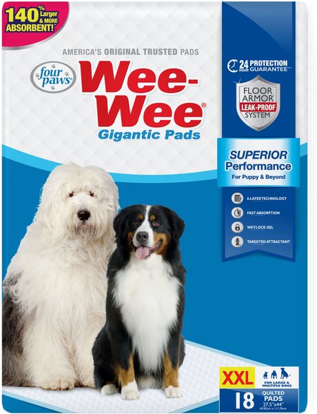 Four Paws Wee-Wee Gigantic Dog Training Pads, 18 count slide 1 of 11