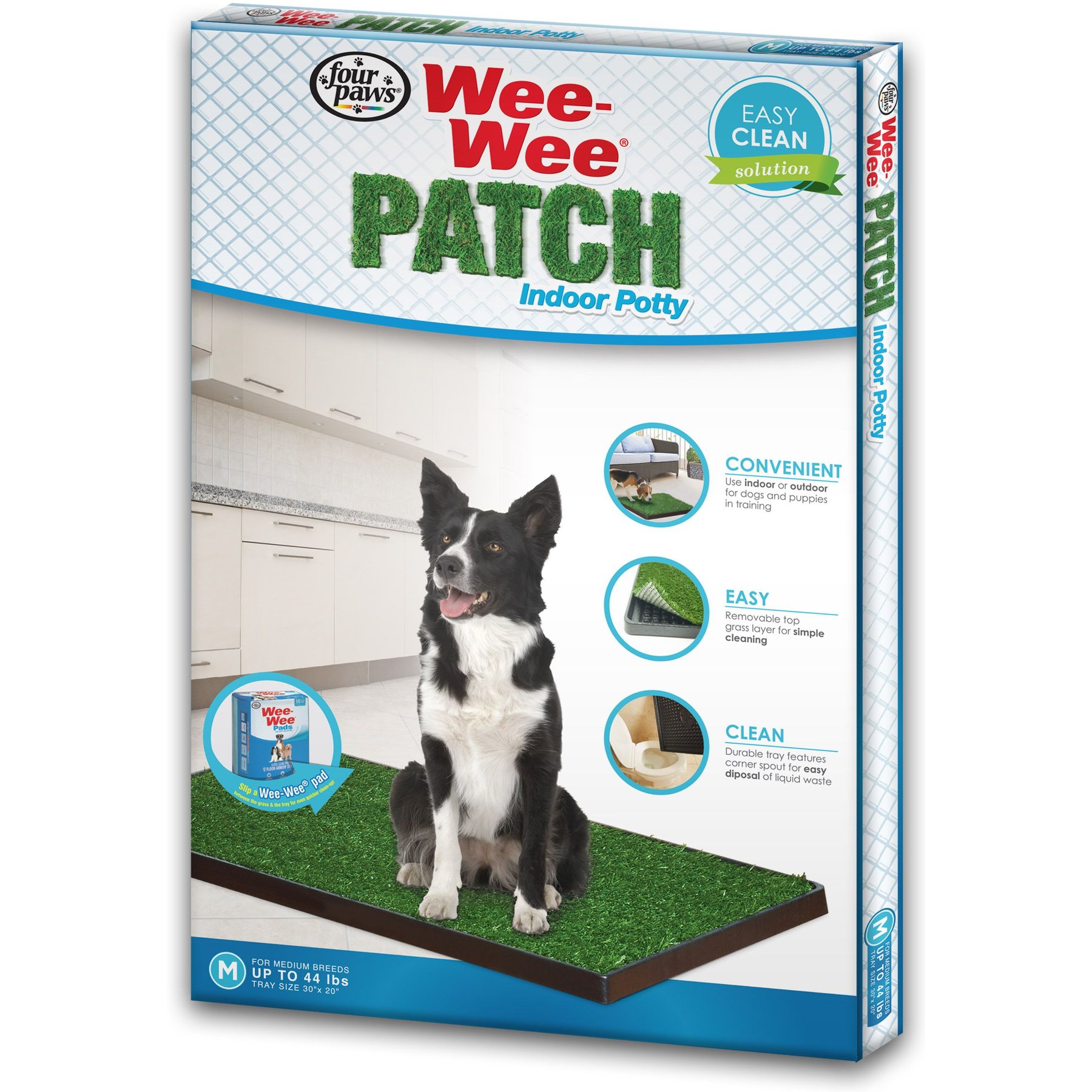 Fresh Patch Large - Real Grass Pee and Potty Training Pad for Dogs Between 15 and 30 Pounds - Indoor and Outdoor Use - 24 Inches x 24 Inches