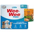 Wee-Wee Little Pee Pads 16.5 x 23.5-in, 28 count + Cadet Gourmet Sweet Potato & Chicken Wrapped Dog Treats
