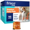 Frisco Dog Training & Potty Pads, 22 x 23-in, 150 count + Zesty Paws Cranberry Bladder Bites Chicken Flavored Soft Chews Urinary Supplement for Dogs, 90 count