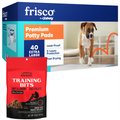 Frisco Extra Large Training & Potty Pads, 28 x 34-in, 40 count + American Journey Beef Recipe Dog Treats
