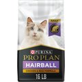 Purina Pro Plan Adult Hairball Chicken & Rice Formula Dry Cat Food, 16-lb bag
