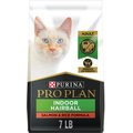 Purina Pro Plan Adult Indoor Hairball Management Salmon & Rice Formula Dry Cat Food, 7-lb bag