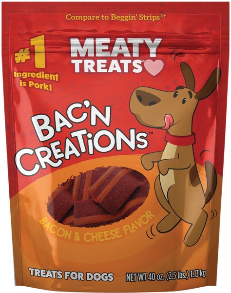 Three Dog Bakery Soft Meaty Bacon & Cheese Flavor Dog Treats