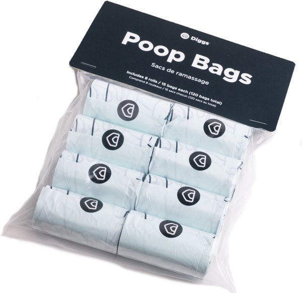 Diggs Easy Dispense Dog Poop Bags, 8-pack, 120 count slide 1 of 4