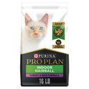 Purina Pro Plan Adult Indoor Hairball Management Turkey & Rice Formula Dry Cat Food, 16-lb bag