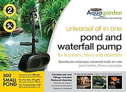 Pennington Aquagarden Universal All in One Pond & Waterfall Fish Pump, 500 pump