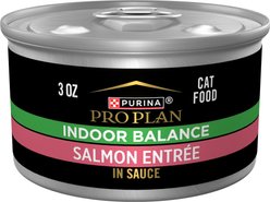 Purina Pro Plan Focus Adult Indoor Care Salmon & Rice Entree in Sauce Canned Cat Food, 3-oz, case of 24