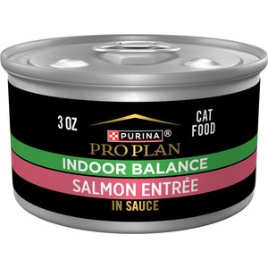 Purina Pro Plan Focus Adult Indoor Care Salmon & Rice Entree in Sauce Canned Cat Food, 3-oz, case of 24