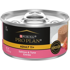 Purina Pro Plan Focus Adult 11+ Classic Salmon & Tuna Entree Canned Cat Food, 3-oz, case of 24