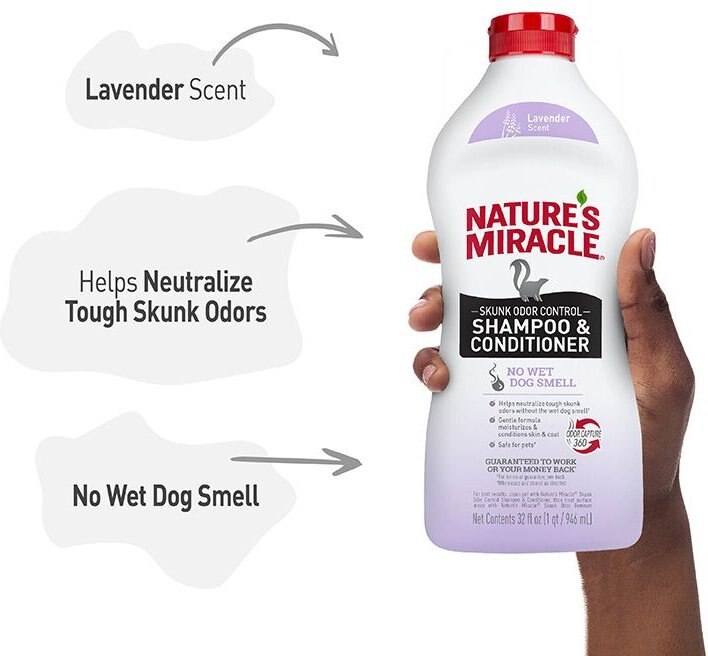 NATURE'S MIRACLE Skunk Odor Control Lavender Scent Dog Shampoo