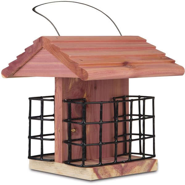 PERKYPET Deluxe Chalet Cedar Bird Feeder, Wood