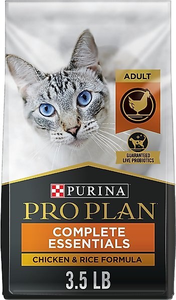 Purina Pro Plan Chicken & Rice Formula with Probiotics High Protein Cat Food, 3.5-lb bag slide 1 of 10