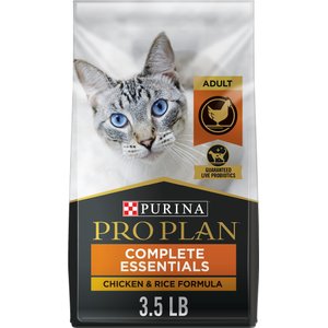 Purina Pro Plan Chicken & Rice Formula with Probiotics High Protein Cat Food, 3.5-lb bag
