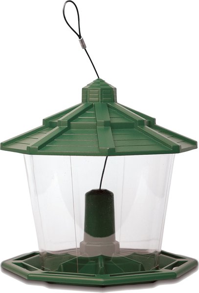 PENNINGTON Earth Smart Recycled Ecozebo Bird Feeder, Green - Chewy.com