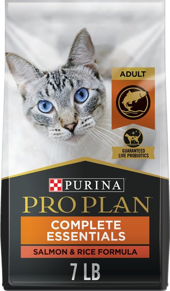 Purina Pro Plan Adult Salmon & Rice Formula Dry Cat Food, 7-lb bag slide 1 of 10