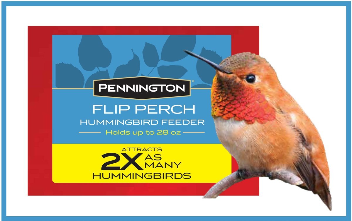 PENNINGTON Glass Flip Perch Hummingbird Feeder