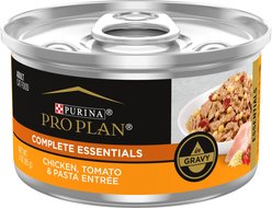 Purina Pro Plan Adult Chicken, Tomato & Pasta Entree in Gravy Canned Cat Food, 3-oz, case of 24