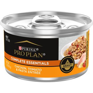 Purina Pro Plan Adult Chicken, Tomato & Pasta Entree in Gravy Canned Cat Food, 3-oz, case of 24