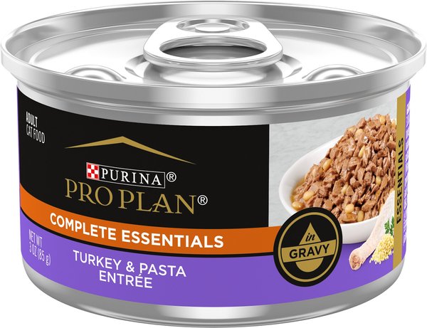 Purina Pro Plan Adult Turkey & Pasta Entree in Gravy Canned Cat Food, 3-oz, case of 24 slide 1 of 8